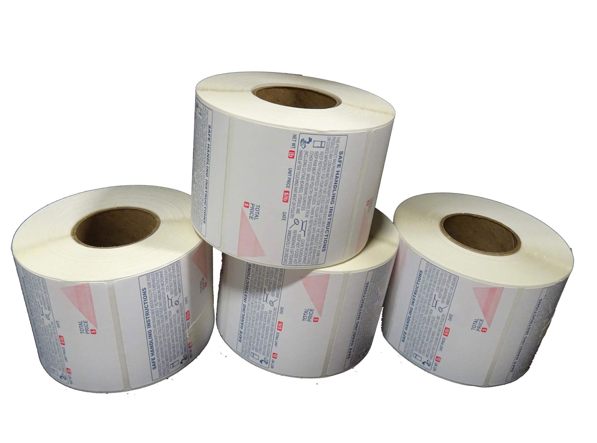 Ishida IL-4164, Safe Handling, UPC, 64 mm x 59 mm (2.520” x 2.323”), 625 Labels/Roll, 12 Rolls/Case, 14 lb/Case, 9 x 9 x 9 in. Case (23 x 23 x 23 cm Case.)