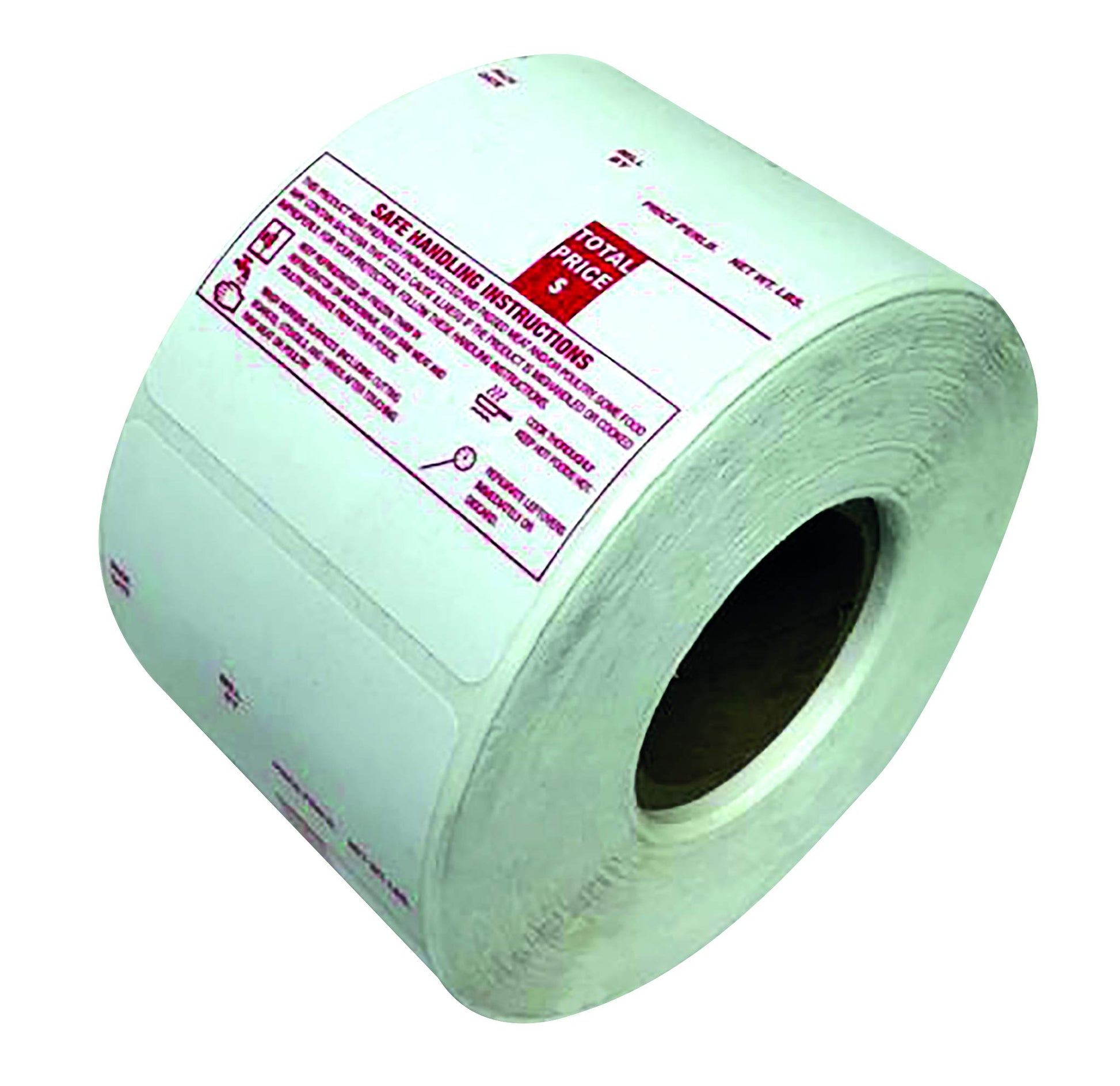 Digi/NBI Scale Label with Safe Handling Instructions, UPC, 60mm x 80mm (2.362x3.150 inches), 580 Labels Per Roll Fits Many Printers, Digi and NBI Scales. Made in USA. DL-1265