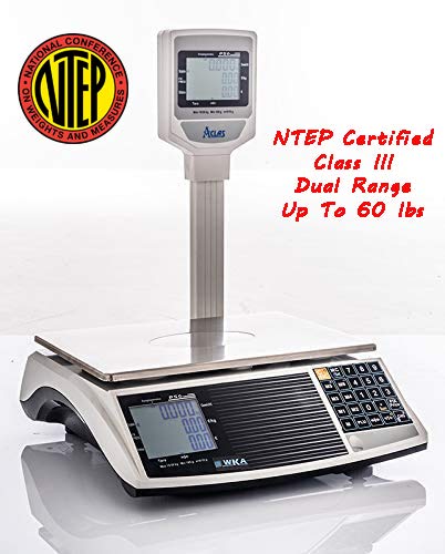 PS6 Price Computing Scale. Legal for Trade. Class III Weighs UP to 60 LBS (with Pole with Power Cable)