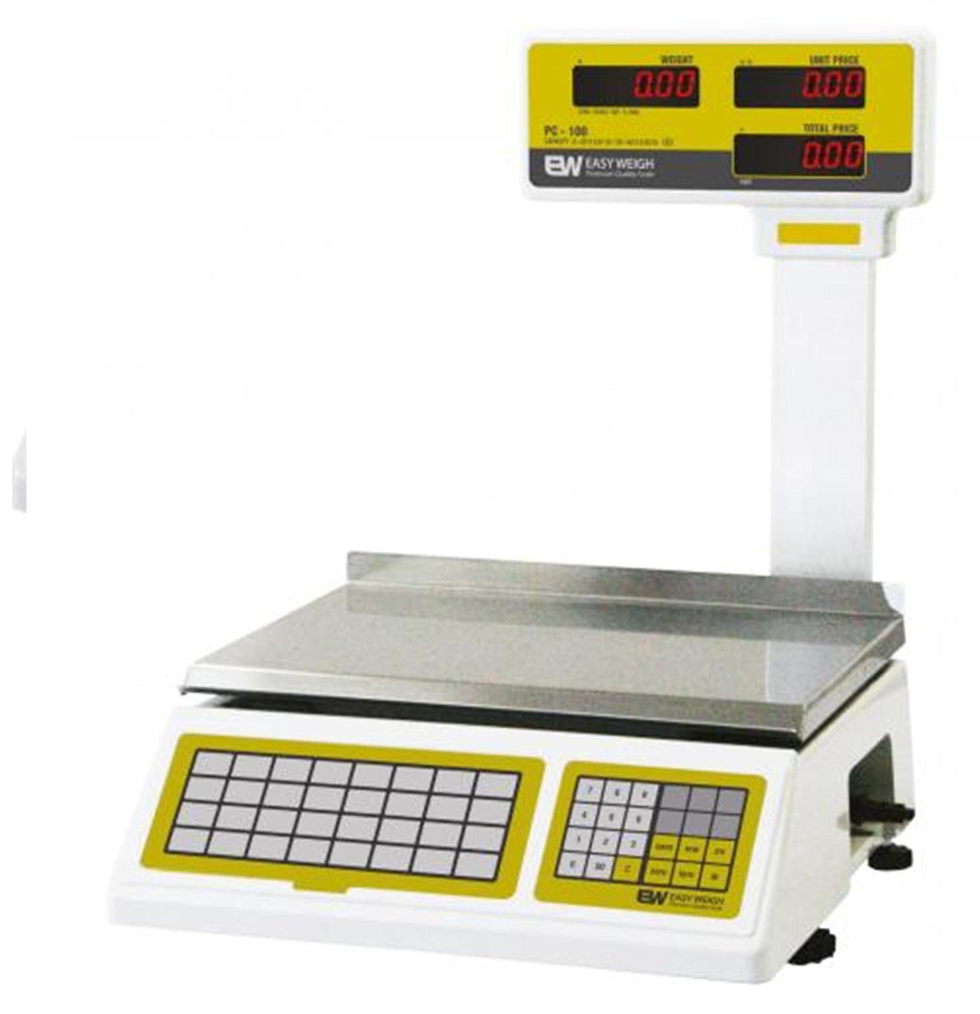 Easy Weigh PC-100 60lb Capacity Price Digital Computing Scale Legal for Trade Class III Deli Produce Grocery Meat Kitchen NTEP