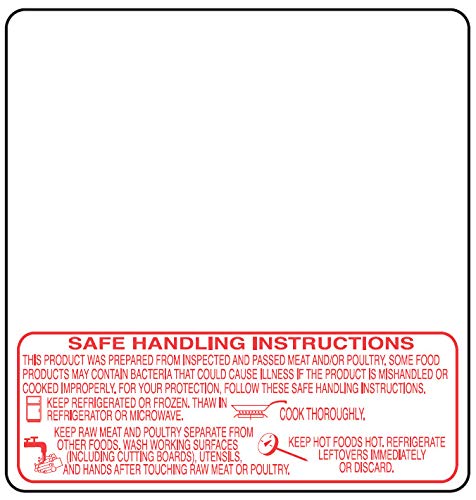 Torrey W-Label Safe Handling Instruction Labels, 58mm x 60mm, 500/Roll, 12 Rolls/Case, Tor Rey