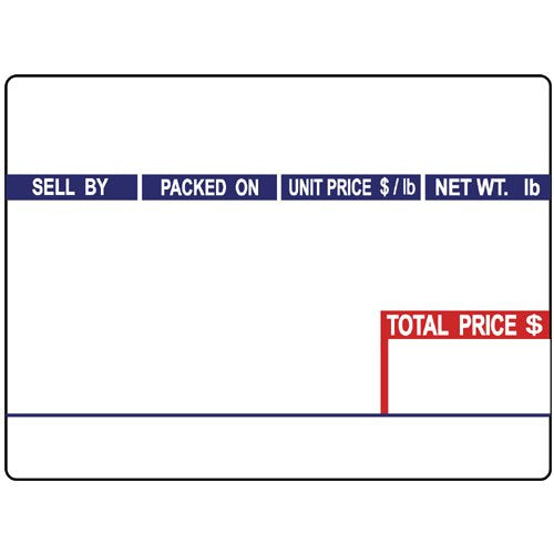 Ishida IL-4630, UPC, 60 mm x 44 mm (2.362” x 1.732”), 800 Labels/Roll, 12 Rolls/Case, 9 lb/Case, 9 x 9 x 5 in. Case (23 x 23 x 13 cm Case.)