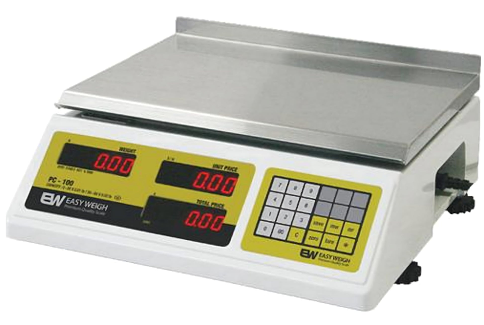 Easy Weigh PC-100 60lb Capacity Price Digital Computing Scale Legal for Trade Class III Deli Produce Grocery Meat Kitchen NTEP