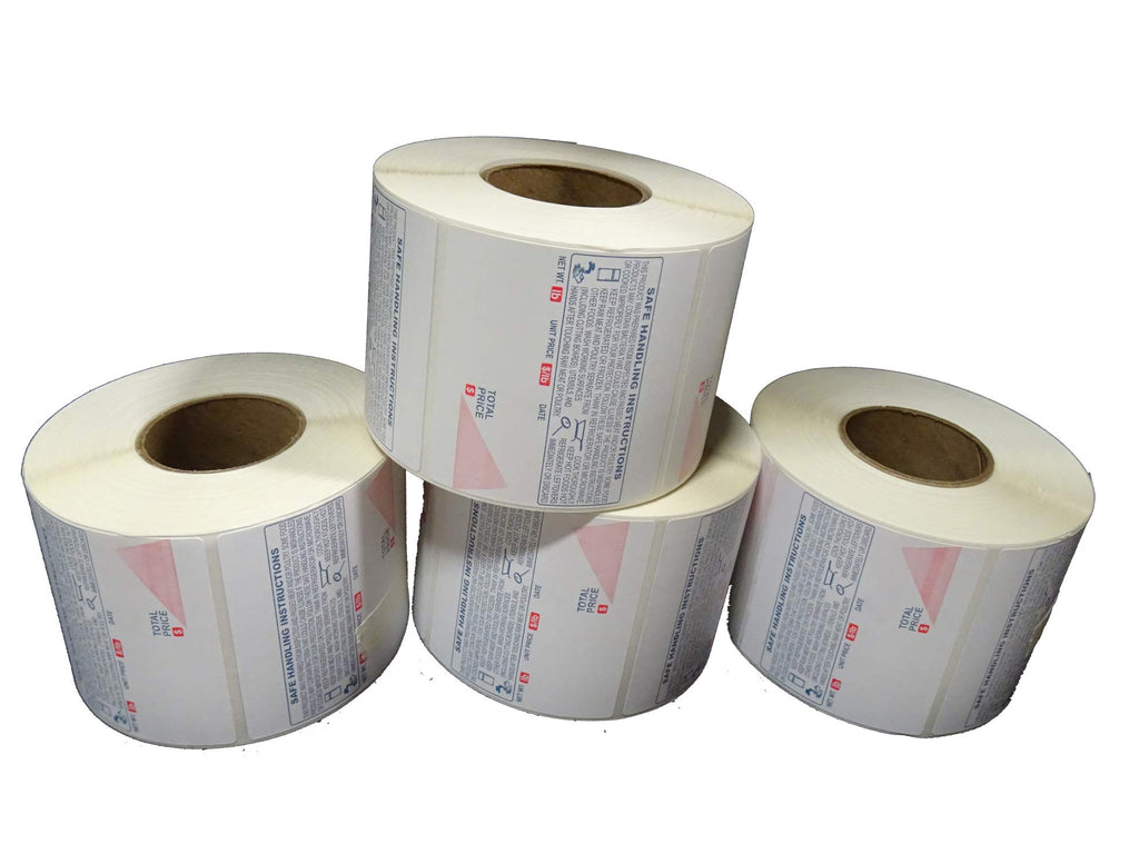 Ishida IL-4164, Safe Handling, UPC, 64 mm x 59 mm (2.520” x 2.323”), 625 Labels/Roll, 12 Rolls/Case, 14 lb/Case, 9 x 9 x 9 in. Case (23 x 23 x 23 cm Case.)