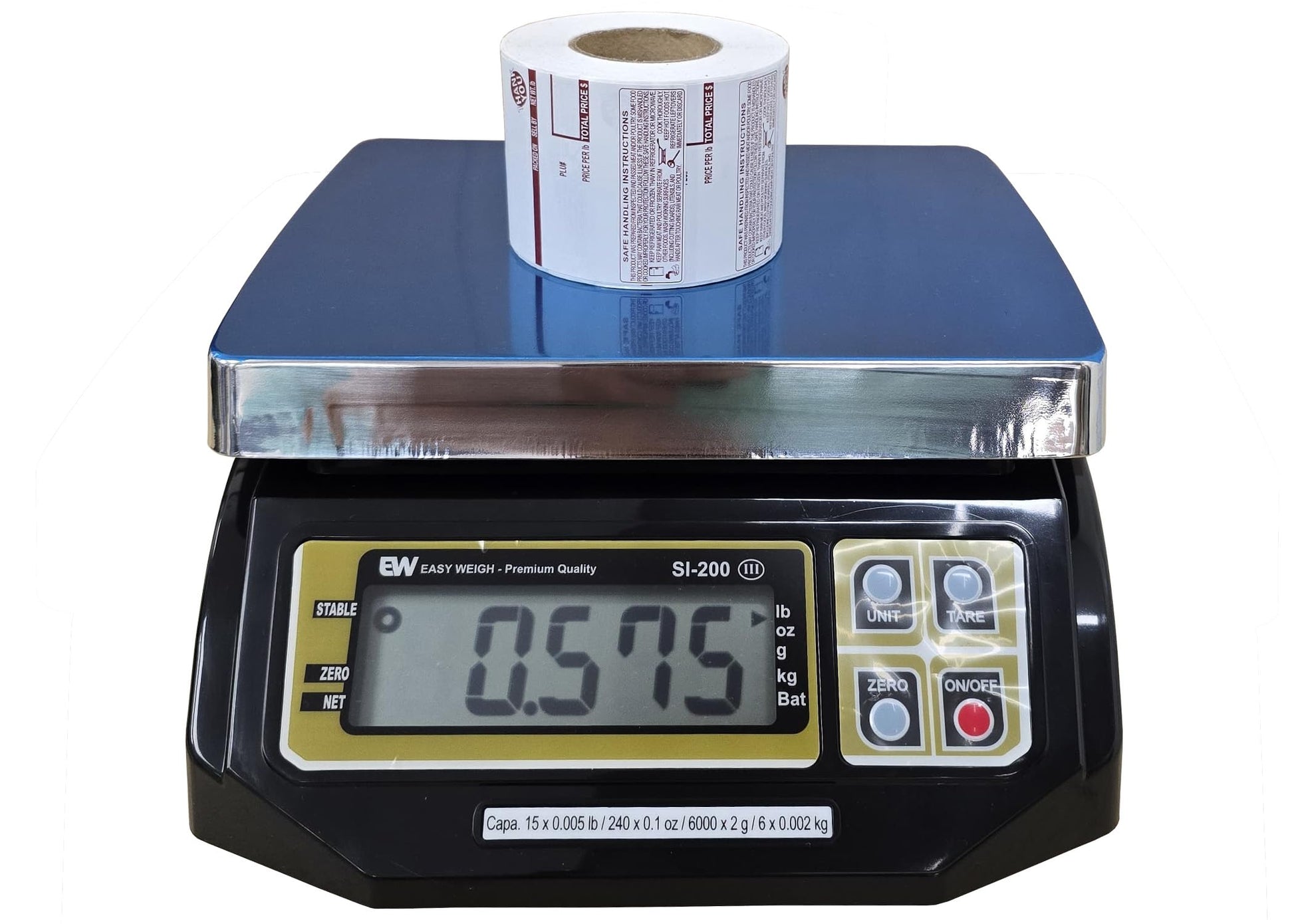 Easy Weigh SI Series Digital Portion Control Scale Dual Display, Lb/Oz/Kg/g Switchable, Low Profile Design