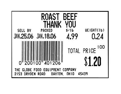 Globe Scale Label for GSP30A #4631 Blank 24 Rolls 800 Labels Per Roll (24 Rolls)