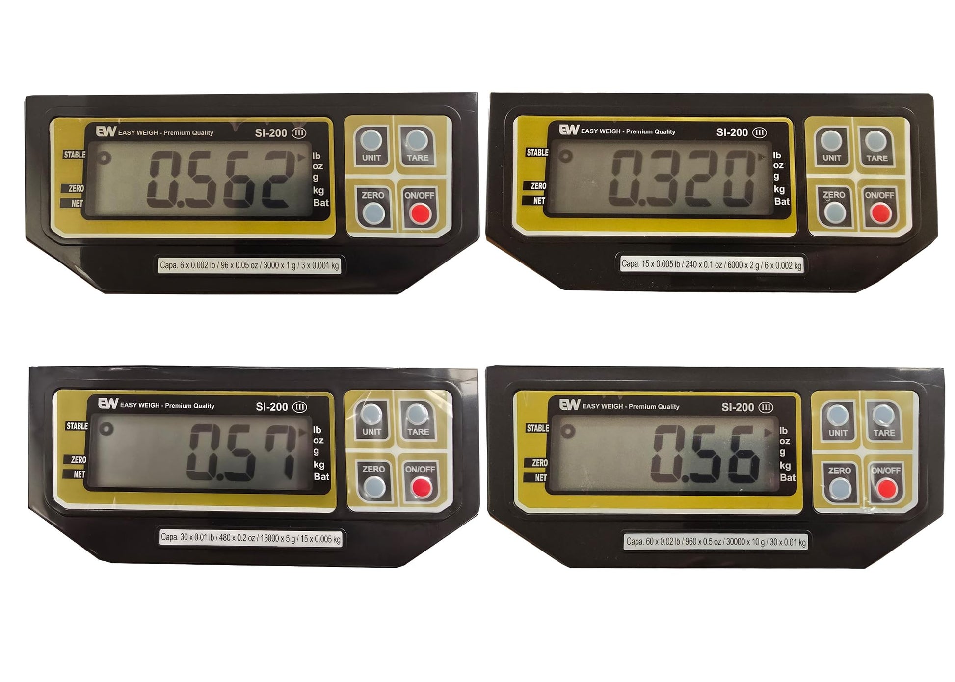 Easy Weigh SI Series Digital Portion Control Scale Dual Display, Lb/Oz/Kg/g Switchable, Low Profile Design