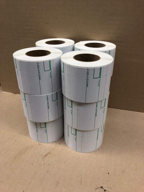 Aquos CAS LST-8020 Printing Scale Label, Printed in USA, 58 x 60 mm, UPC 24 Rolls Green Color