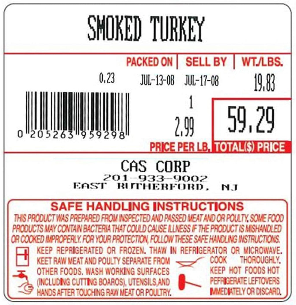 CAS Printing Scale Label Rolls/Made in USA