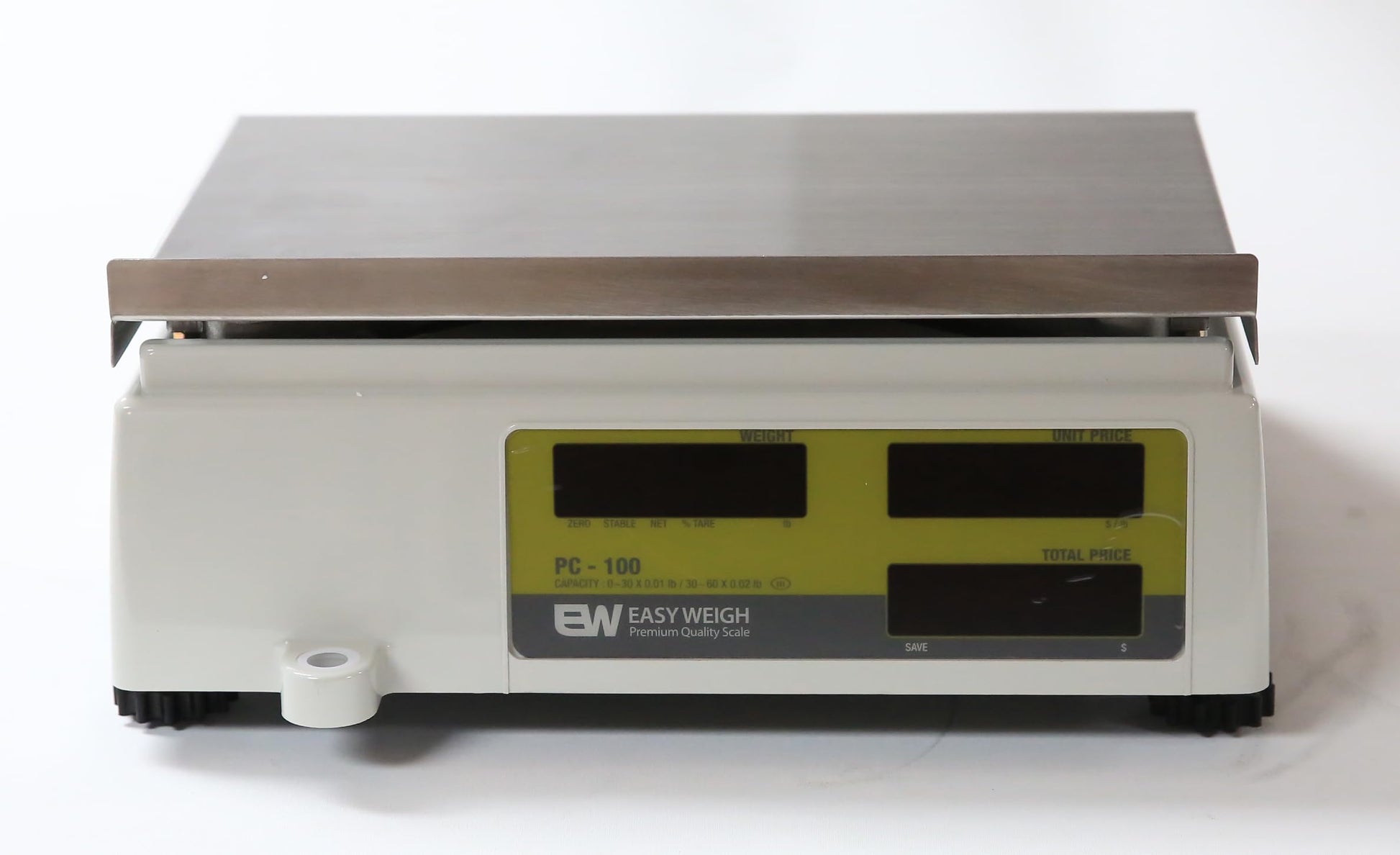 Easy Weigh PC-100 60lb Capacity Price Digital Computing Scale Legal for Trade Class III Deli Produce Grocery Meat Kitchen NTEP